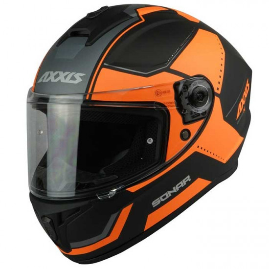 Axxis Draken S Sonar Matt Fluo Orange Full Face Helmets - SKU 8060441