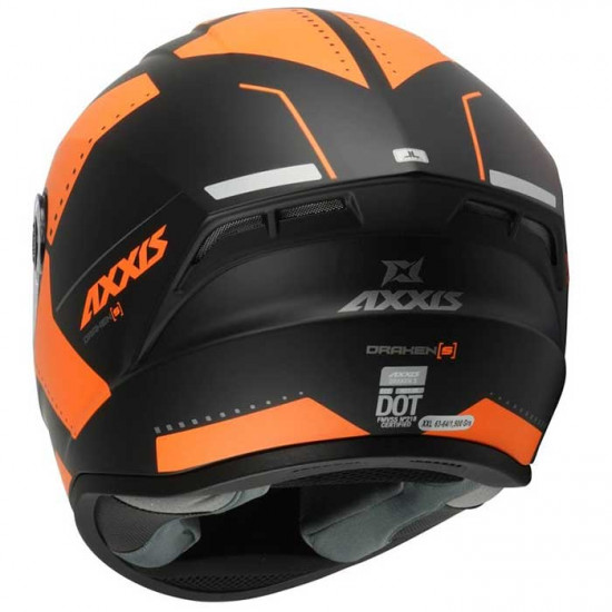 Axxis Draken S Sonar Matt Fluo Orange Full Face Helmets - SKU 8060441