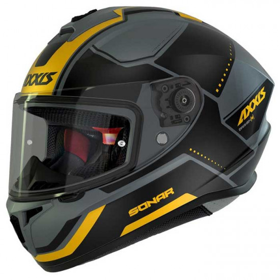 Axxis Draken S Sonar Matt Yellow Full Face Helmets - SKU 8060451