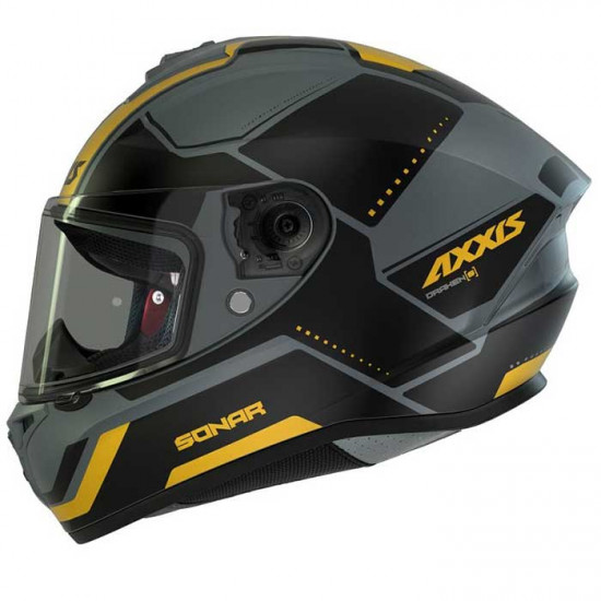 Axxis Draken S Sonar Matt Yellow Full Face Helmets - SKU 8060451