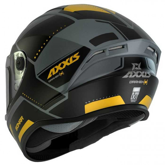 Axxis Draken S Sonar Matt Yellow Full Face Helmets - SKU 8060451