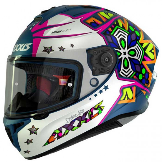 Axxis Draken S Star Matt Blue Full Face Helmets - SKU 8060491