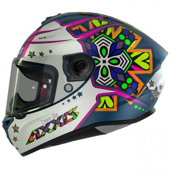 Axxis Draken S Star Matt Blue Full Face Helmets - SKU 8060491