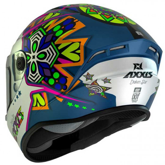 Axxis Draken S Star Matt Blue Full Face Helmets - SKU 8060491