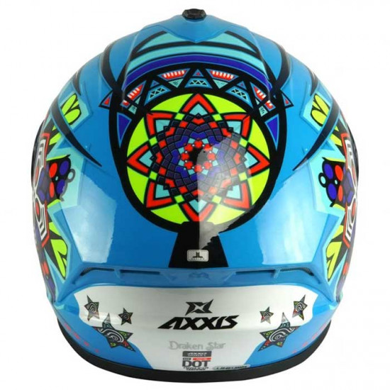 Axxis Draken S Star Gloss Fluo Blue Full Face Helmets - SKU 8060531