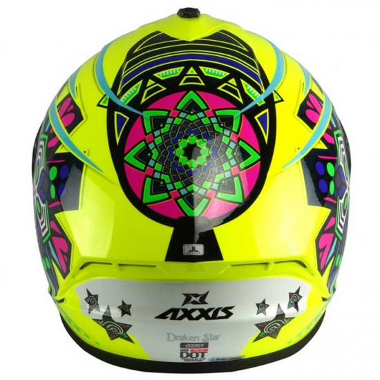 Axxis Draken S Star Gloss Fluo Yellow Full Face Helmets - SKU 8060541