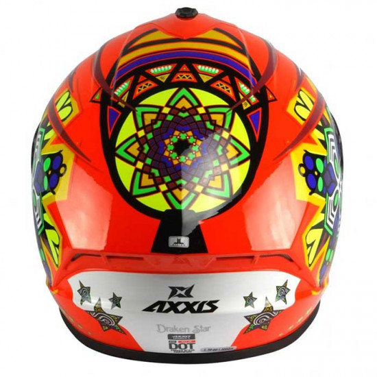 Axxis Draken S Star Gloss Fluo Red Full Face Helmets - SKU 8060551