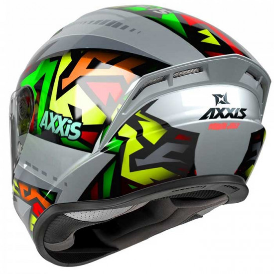 Axxis Draken S Jolly Gloss Grey Full Face Helmets - SKU 8060561