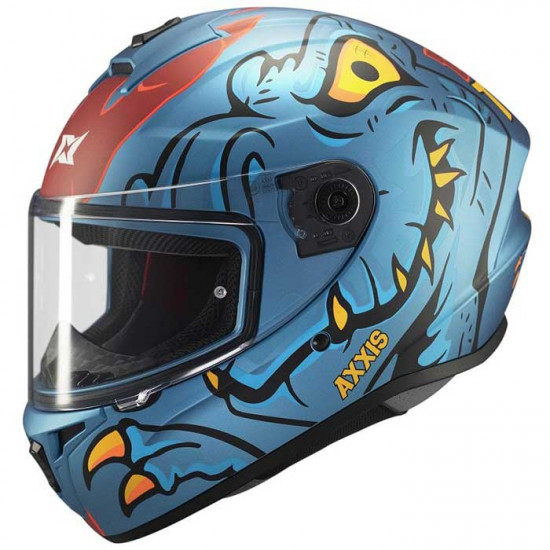 Axxis Draken S Dinotoon Matt Blue Full Face Helmets - SKU 8060581