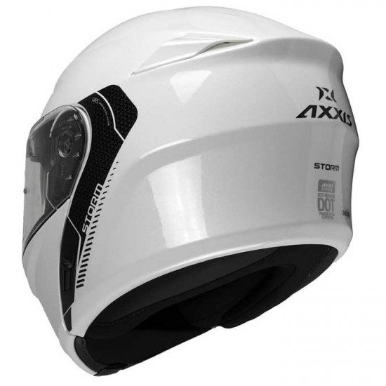 Axxis Storm SV Gloss Pearl White Flip Front Motorcycle Helmets - SKU 8060604