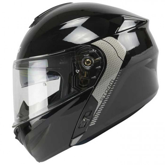 Axxis Storm SV Gloss Black Flip Front Motorcycle Helmets - SKU 8060611