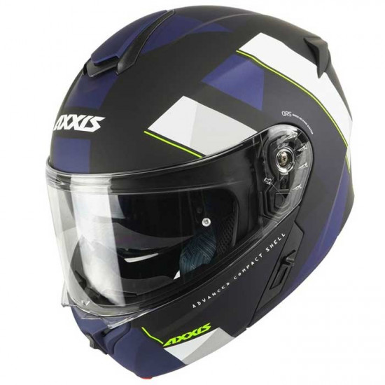 Axxis Storm SV Diamond Matt Blue Flip Front Motorcycle Helmets - SKU 8060651