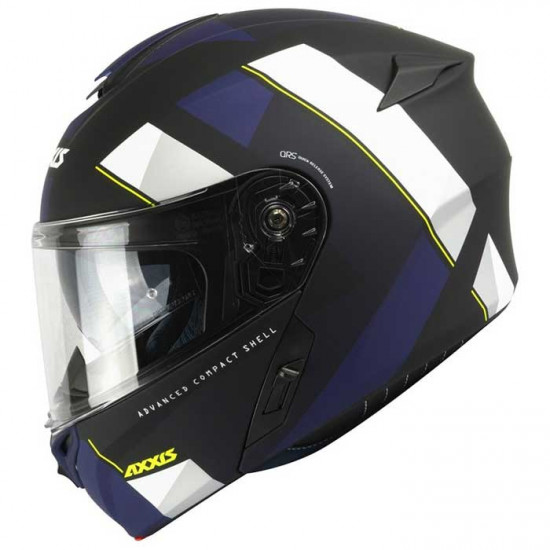 Axxis Storm SV Diamond Matt Blue Flip Front Motorcycle Helmets - SKU 8060651