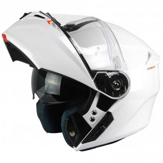 Axxis Storm SV Gloss White Flip Front Motorcycle Helmets - SKU 8060771