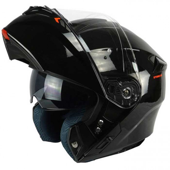 Axxis Storm SV Gloss Black Flip Front Motorcycle Helmets - SKU 8060781