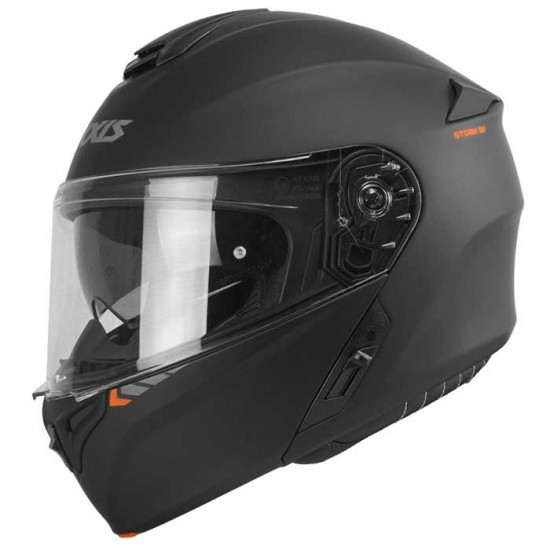 Axxis Storm SV Matt Black Flip Front Motorcycle Helmets - SKU 8060791