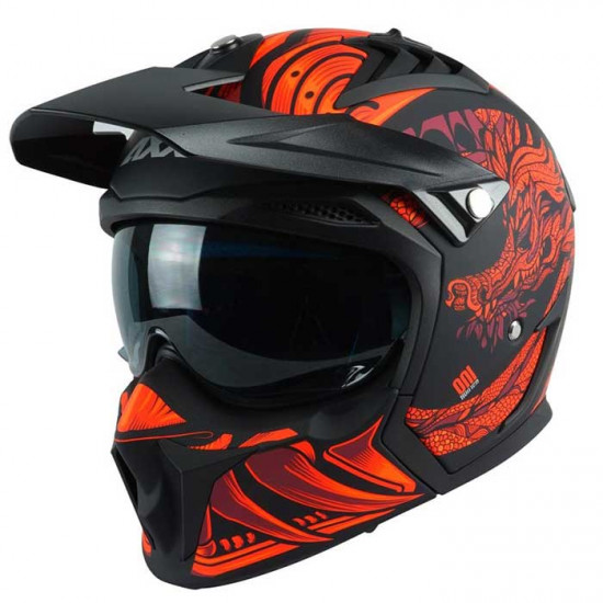 Axxis Hunter SV Oni Matt Red Open Face Helmets - SKU 8060873