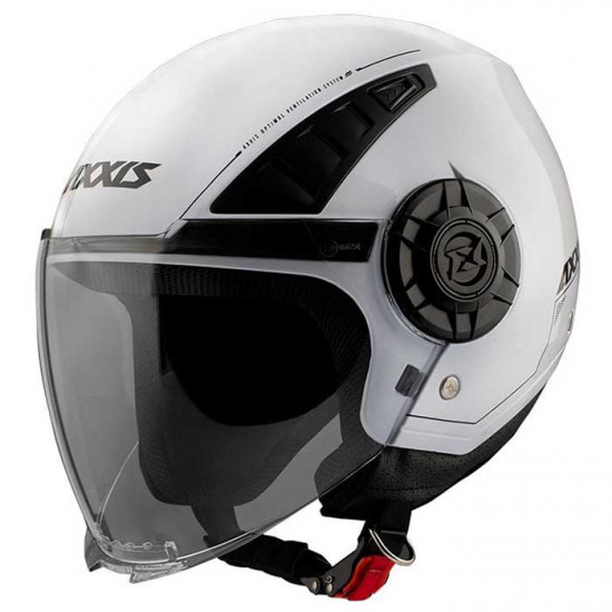 Axxis Metro Gloss Pearl White Open Face Helmets - SKU 8061302