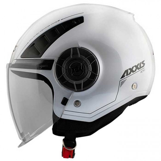 Axxis Metro Gloss Pearl White Open Face Helmets - SKU 8061302