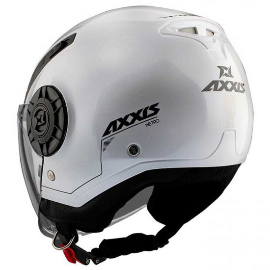 Axxis Metro Gloss Pearl White Open Face Helmets - SKU 8061302