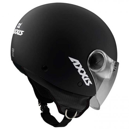 Axxis Square Matt Black Open Face Helmets - SKU 8061511