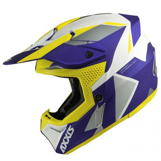 Axxis Wolf Bandit Matt Yellow Off Road Helmets - SKU 8061611