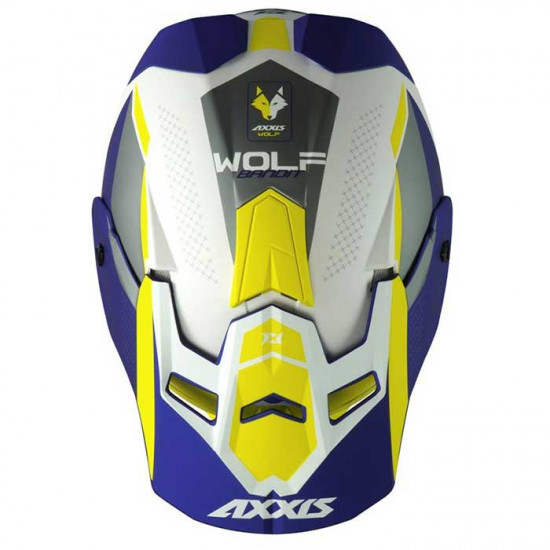 Axxis Wolf Bandit Matt Yellow Off Road Helmets - SKU 8061611