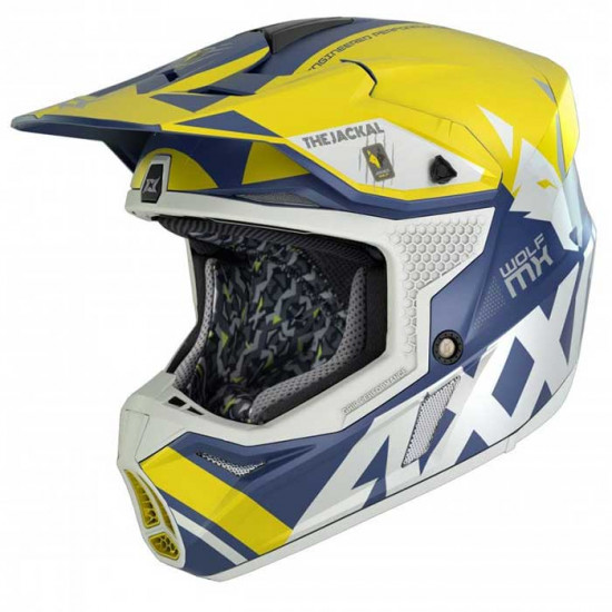 Axxis Wolf Jackal Matt Yellow Off Road Helmets - SKU 8061641