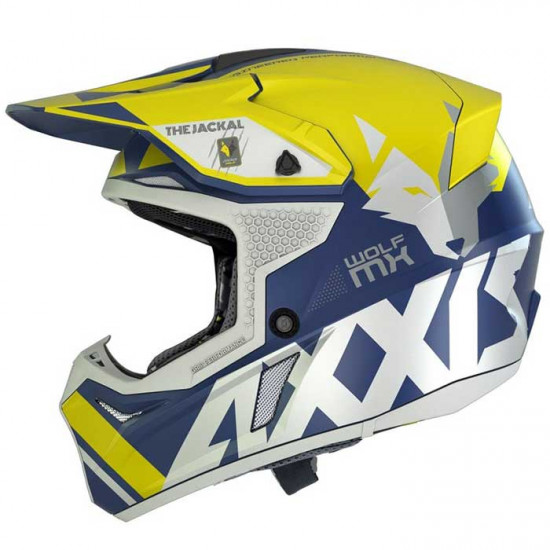 Axxis Wolf Jackal Matt Yellow Off Road Helmets - SKU 8061641