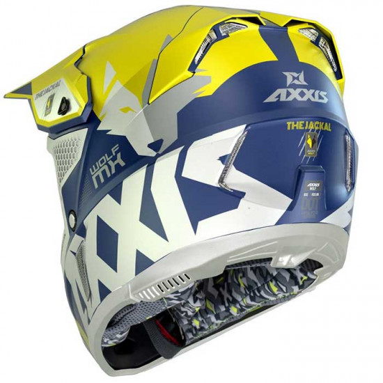 Axxis Wolf Jackal Matt Yellow Off Road Helmets - SKU 8061641