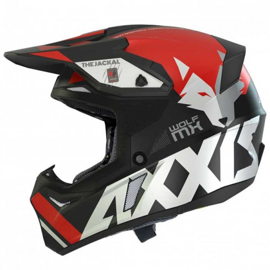 Axxis Wolf Jackal Gloss Red Off Road Helmets - SKU 8061651