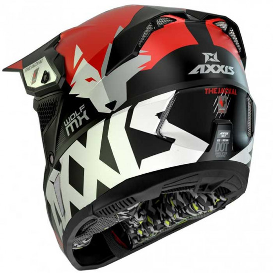 Axxis Wolf Jackal Gloss Red Off Road Helmets - SKU 8061651