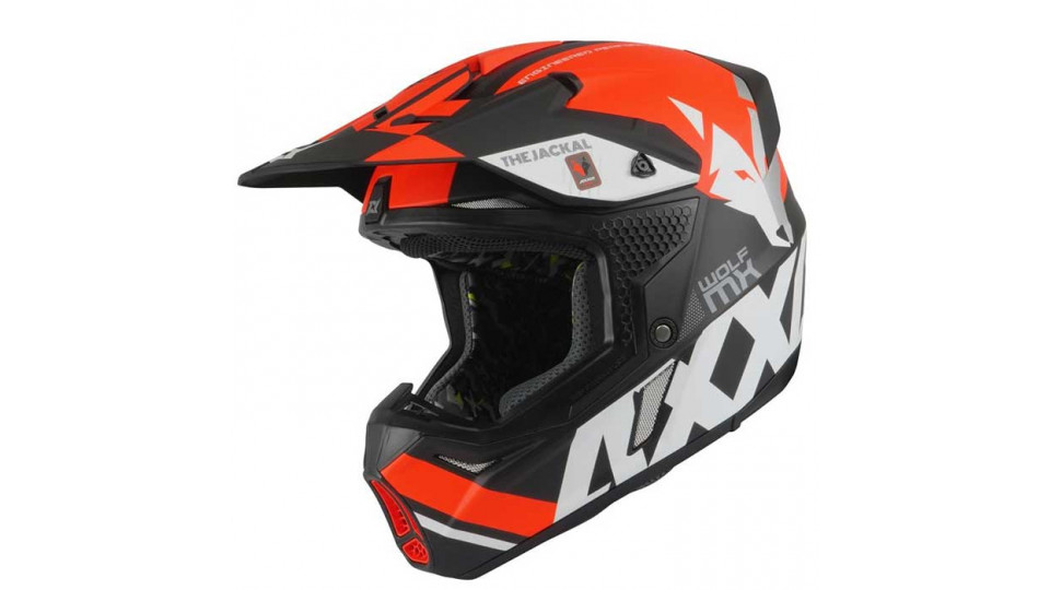 Axxis Wolf Jackal Matt Black Fluo Orange