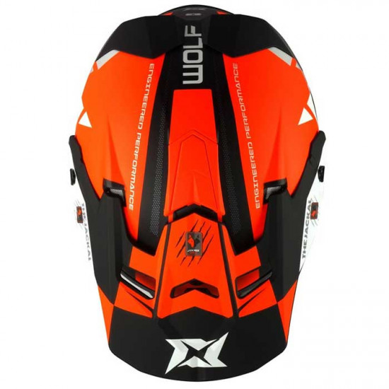 Axxis Wolf Jackal Matt Black Fluo Orange Off Road Helmets - SKU 8061661