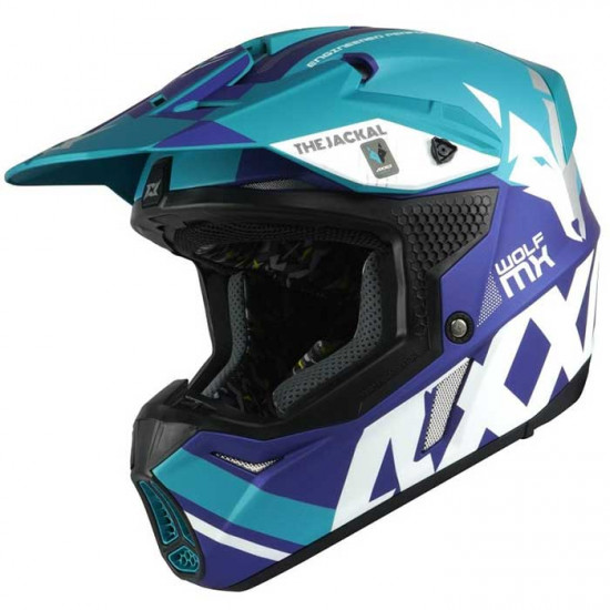 Axxis Wolf Jackal Matt Blue Off Road Helmets - SKU 8061671