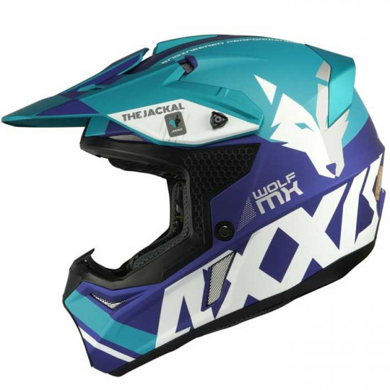 Axxis Wolf Jackal Matt Blue Off Road Helmets - SKU 8061671