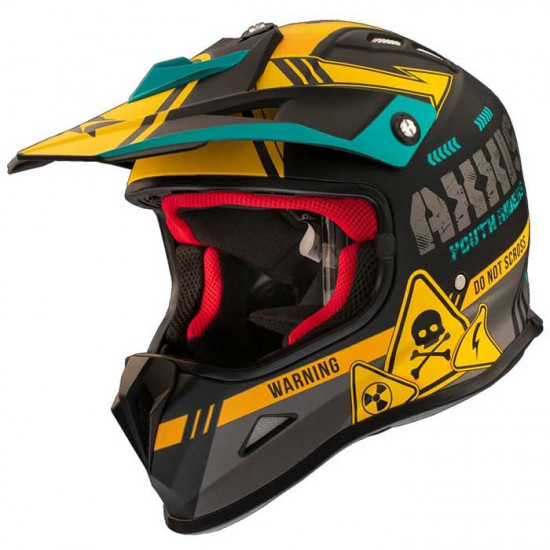 Axxis Wolverine Kids Matt Yellow Off Road Helmets - SKU 8061890