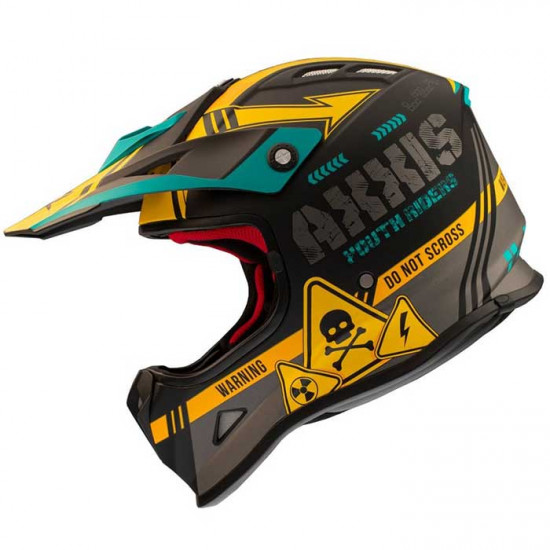 Axxis Wolverine Kids Matt Yellow Off Road Helmets - SKU 8061890