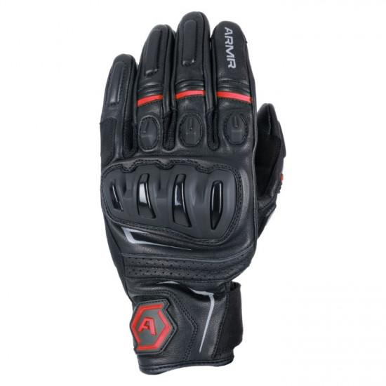 ARMR Raiden 3.0 Mens Leather Gloves Black Red