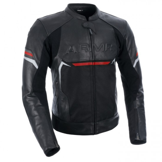 ARMR Raiden 3.0 Mens Leather Jacket Black Red