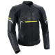 ARMR Raiden 3.0 Mens Leather Jacket Black Fluo Yellow