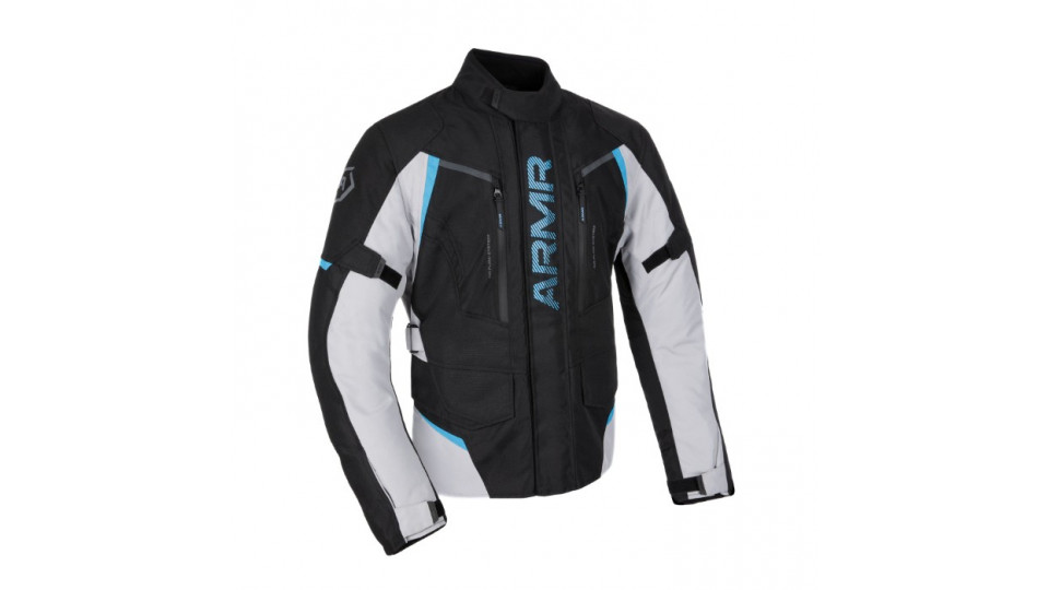 ARMR Kiso 4.0 WP Waterproof Mens Jacket Black Light Grey Blue