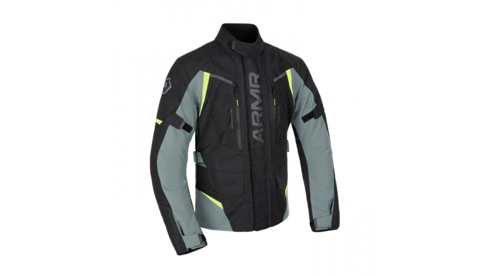 ARMR Kiso 4.0 WP Waterproof Mens Jacket Black Green Fluo Yellow