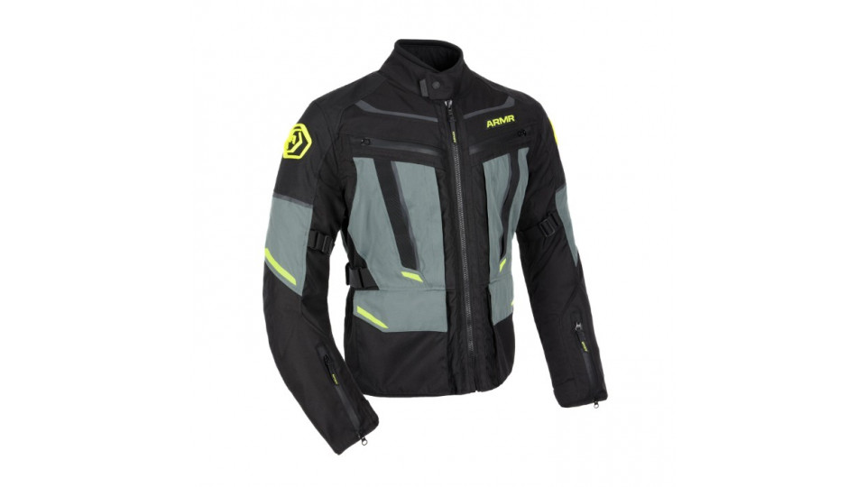 ARMR Kumaji 3.0 WP Waterproof Mens Jacket Black Green Fluo Yellow