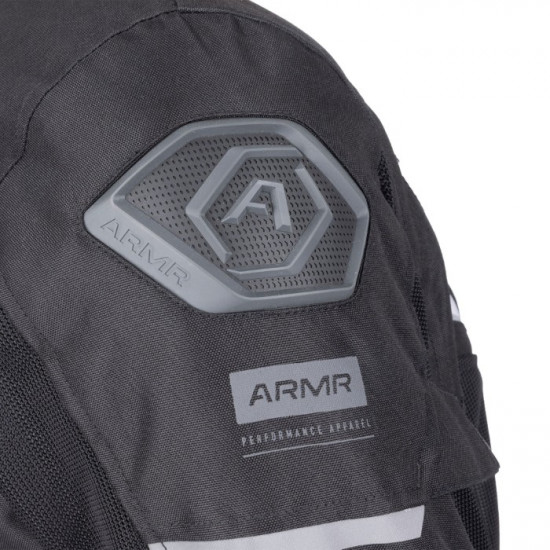 ARMR Eyoshi 3.0 Air Mens Jacket Black Light Grey Mens Motorcycle Jackets - SKU ARMT2330012XL