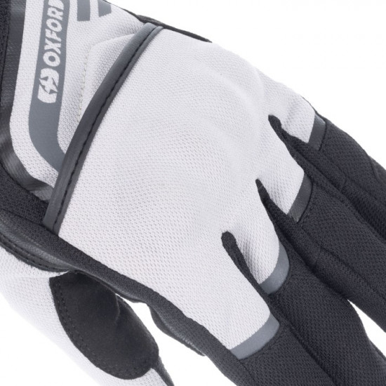 Oxford Dakar 1.0 Mens Gloves Silver Black Mens Motorcycle Gloves - SKU GM2211052XL