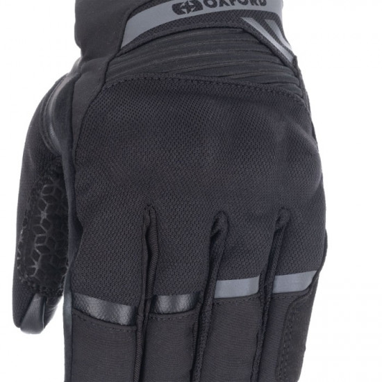 Oxford Dakar 1.0 Dry2Dry Waterproof Mens Gloves Stealth Black Mens Motorcycle Gloves - SKU GM2222012XL