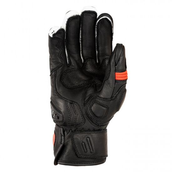 Oxford Cypher 1.0 Short Leather Mens Gloves Black Red White