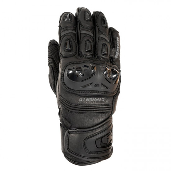 Oxford Cypher 1.0 Short Leather Mens Gloves Stealth Black