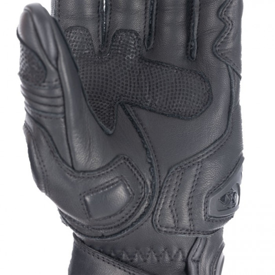 Oxford Cypher 1.0 Short Leather Mens Gloves Stealth Black Mens Motorcycle Gloves - SKU GM2232032XL